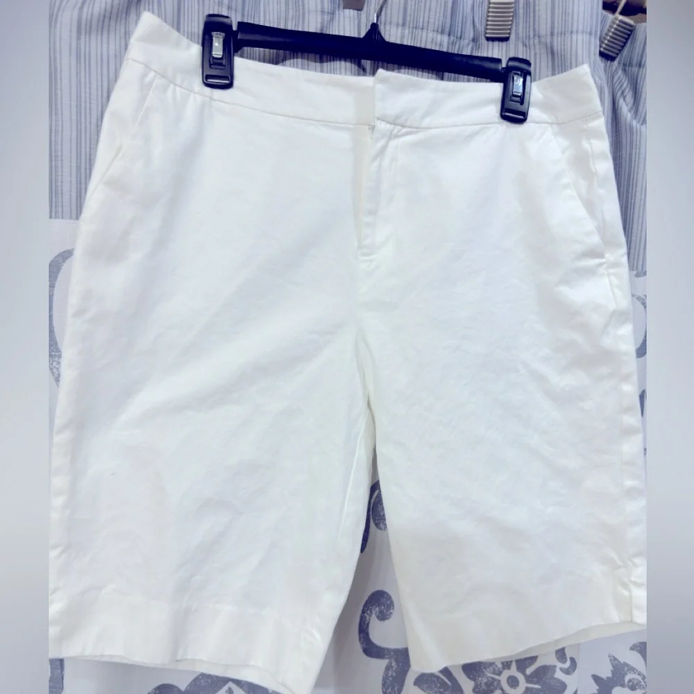 EUC Ralph‎ Lauren White Cotton Shorts Size 10P
